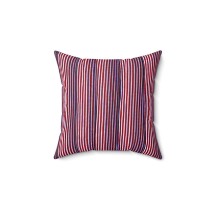 Red striped Square Pillow