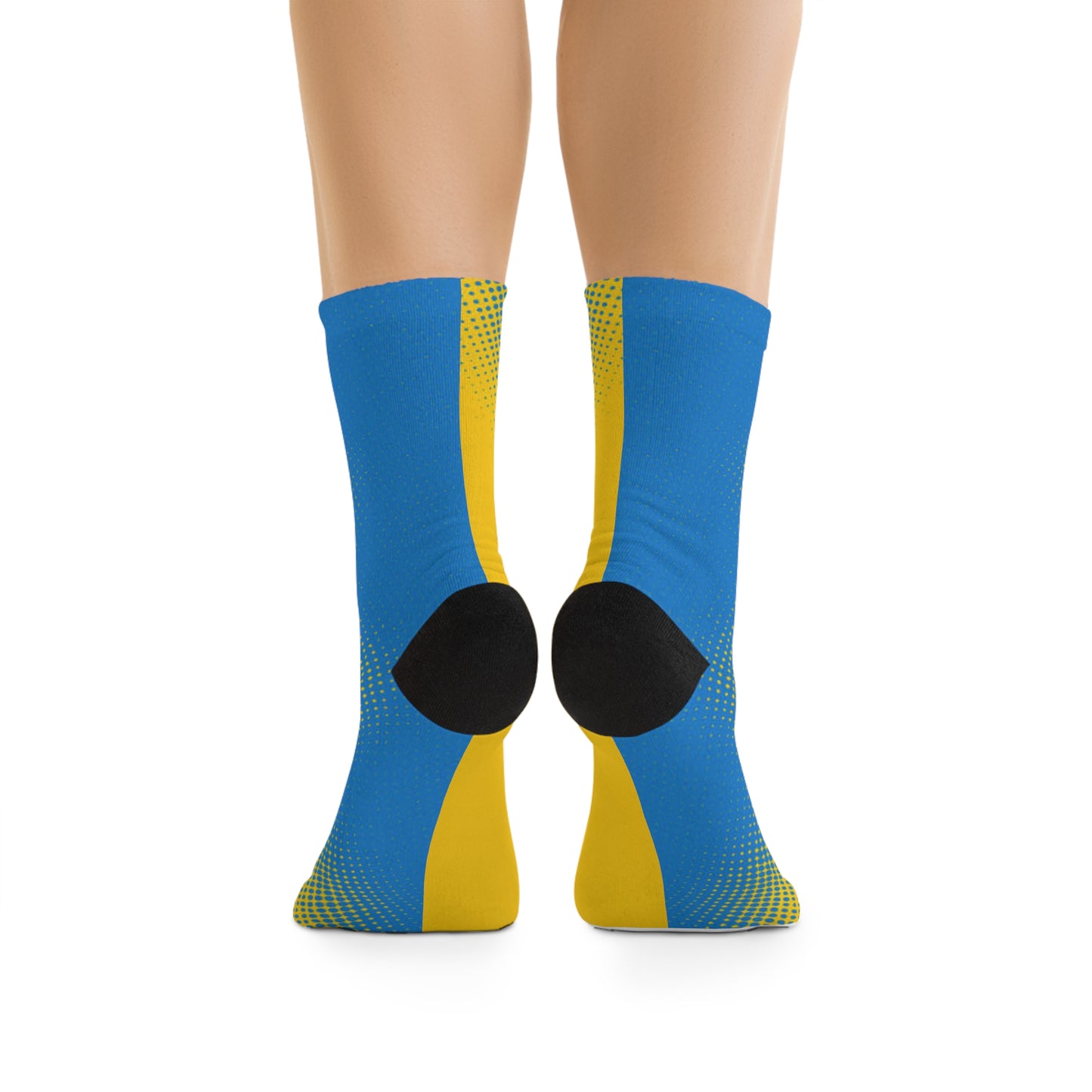 Blue and yellow blended socks combo. Eco-friendly