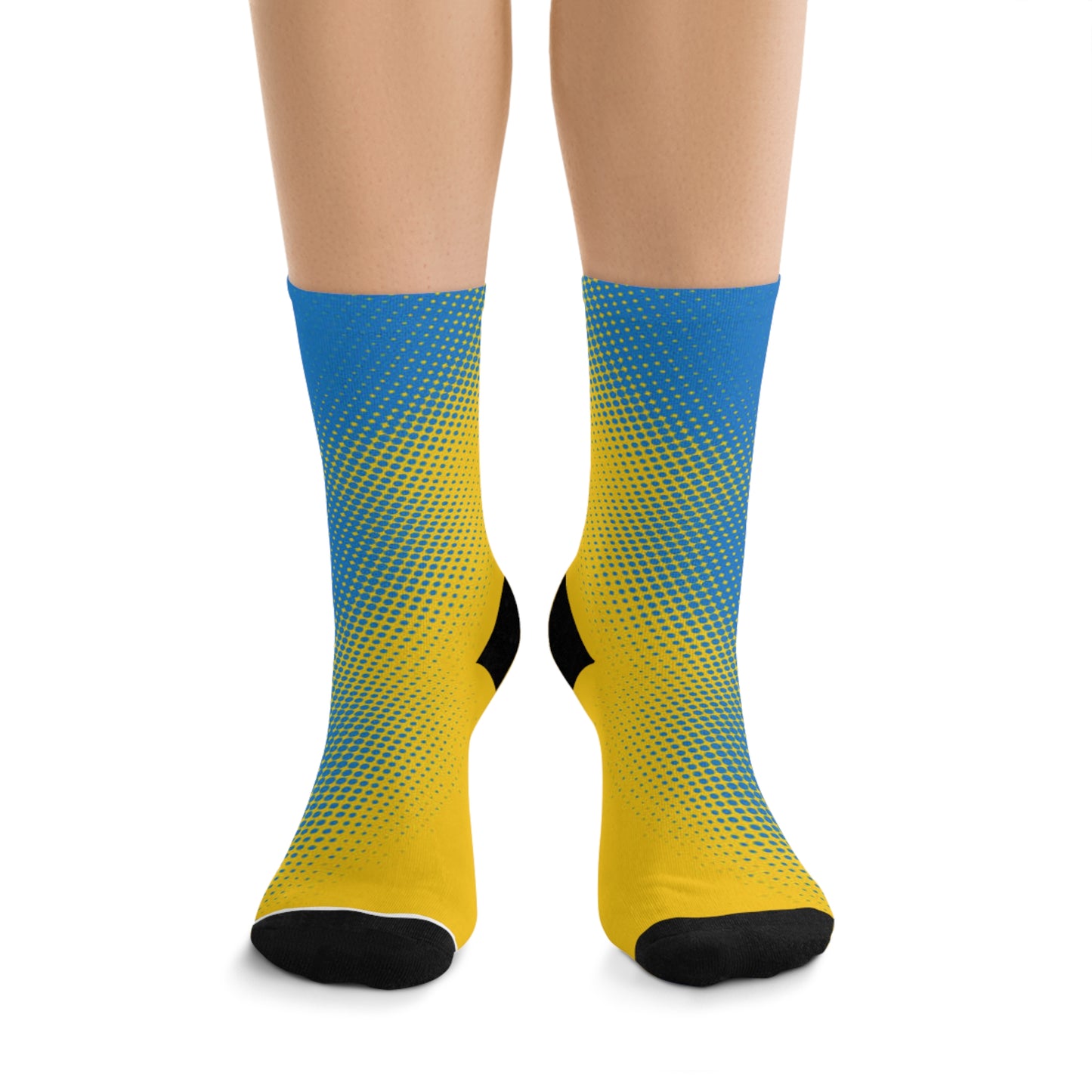 Blue and yellow blended socks combo. Eco-friendly