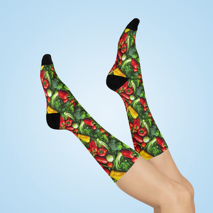 Realistic silly Veggie socks