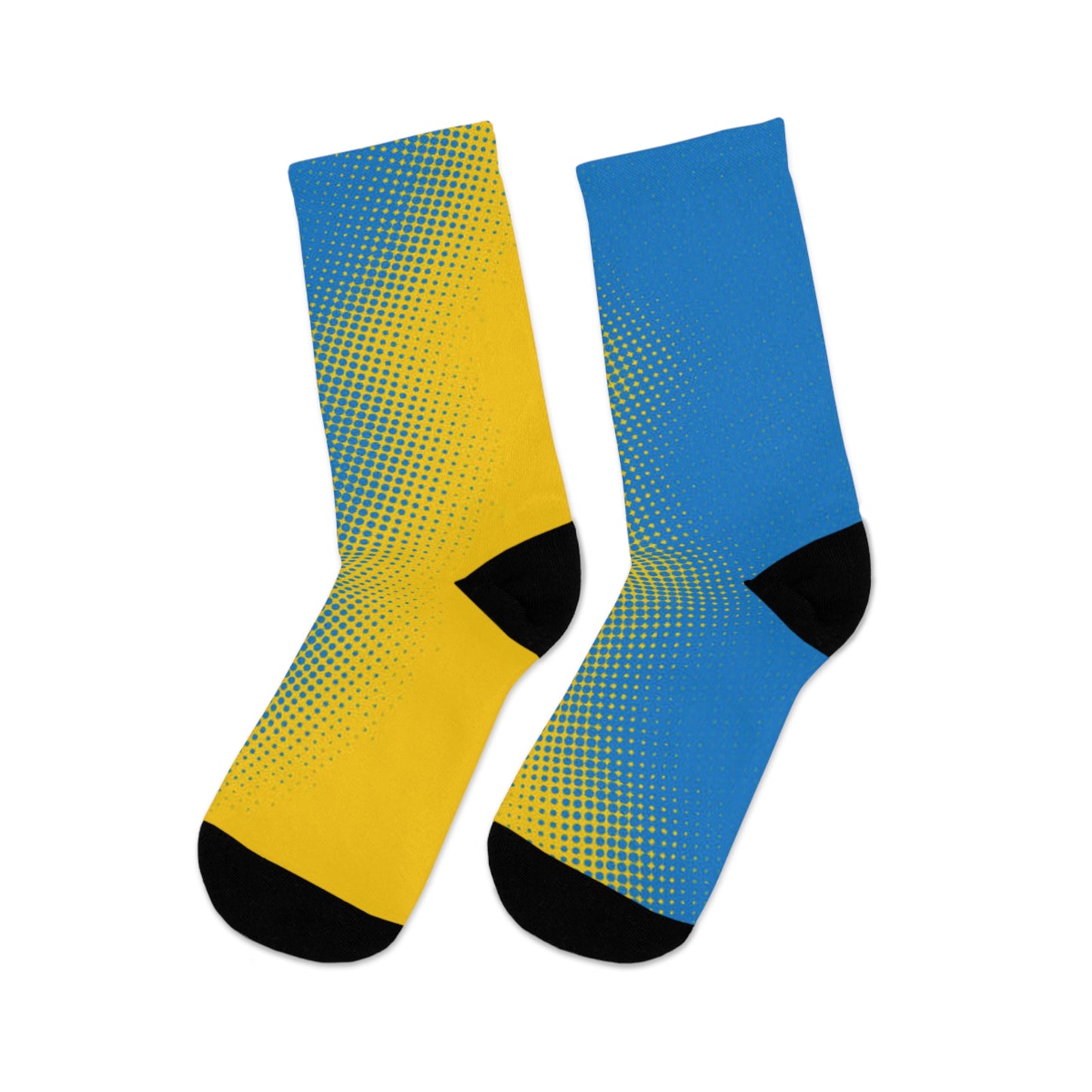 Blue and yellow blended socks combo. Eco-friendly