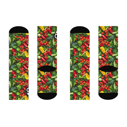 Realistic silly Veggie socks